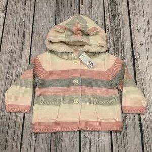 Baby Gap Girls 6-12 Month Pink Sweater Jacket